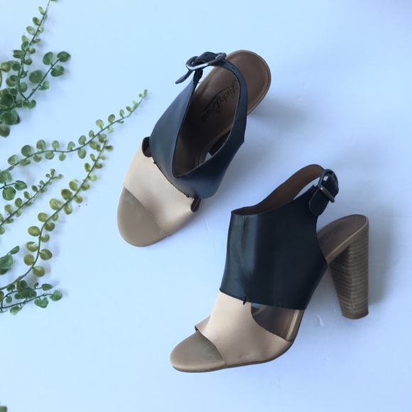 Lucky Brand Lotta heel slingback colorblock Black - Picture 2 of 8